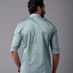 Men's Comfy Turquoise Blue Hunting Style Shirt | Outdoor Comfort & Style